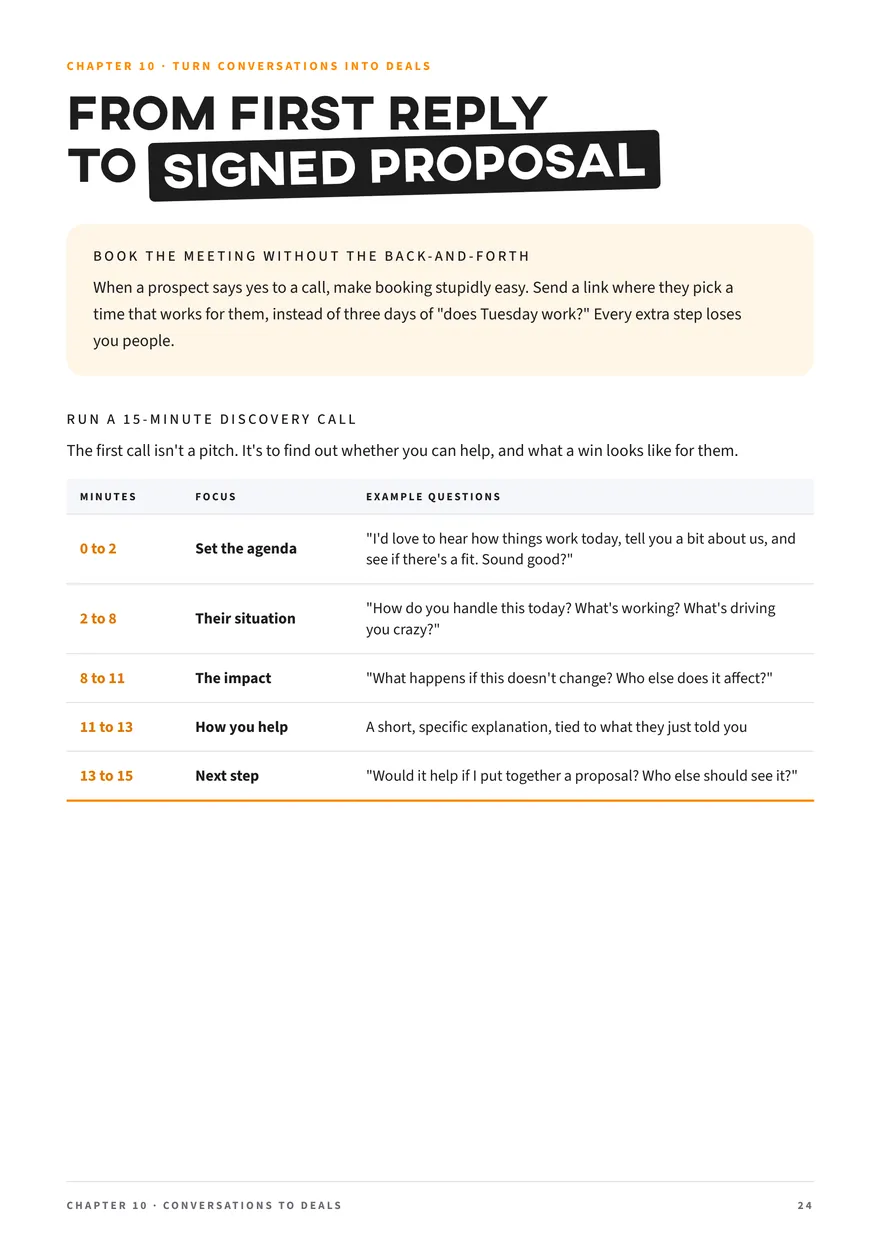 Page 24 of Grow Your Sales in 2027: turning a first reply into a booked meeting